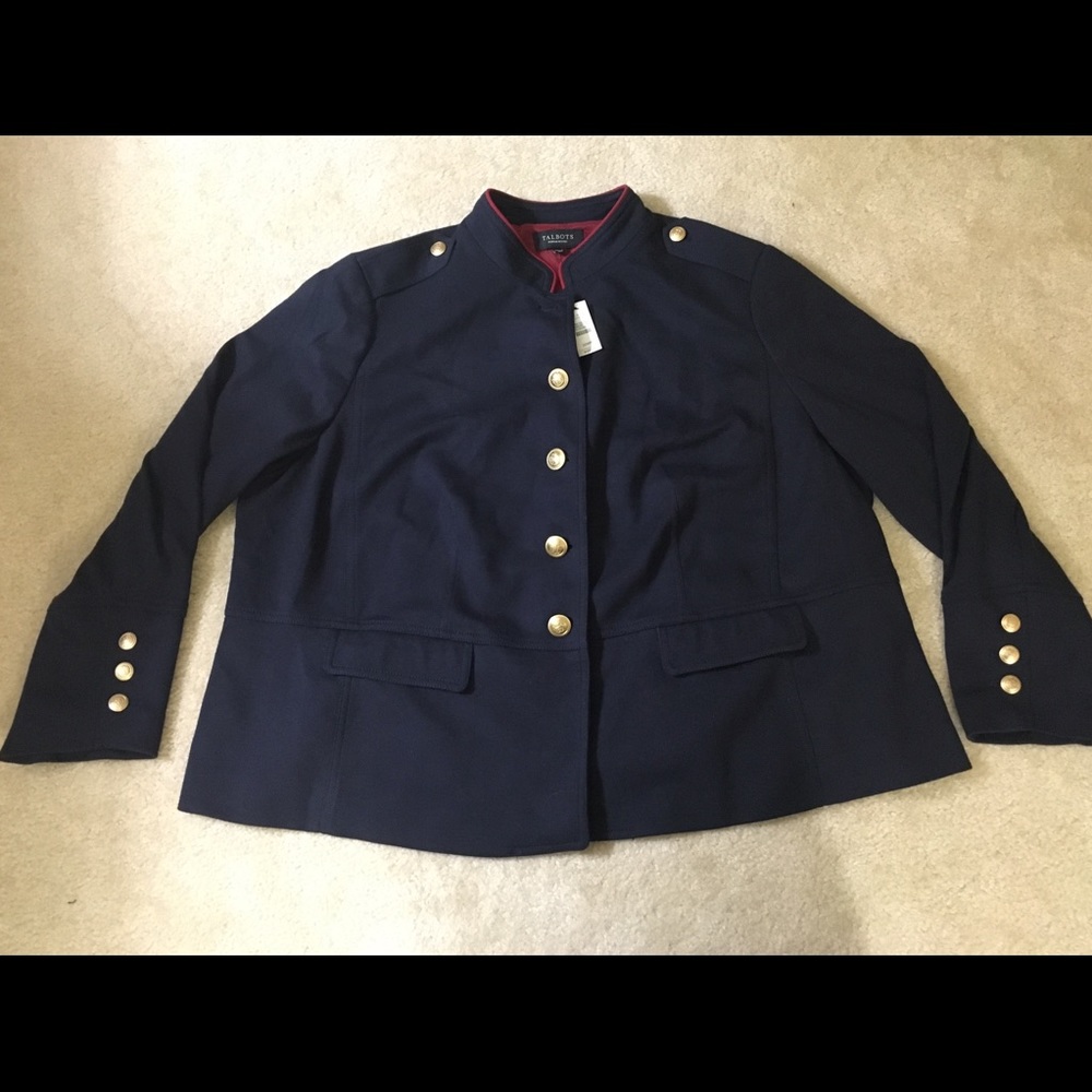 Talbots compact military twill jacket 22WP women’s